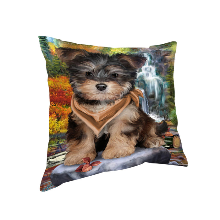 Scenic Waterfall Yorkipoo Dog Pillow PIL56824