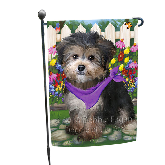 Spring Floral Yorkipoo Dog Garden Flag GFLG50016