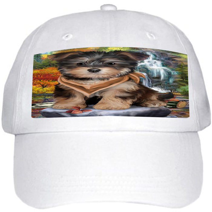 Scenic Waterfall Yorkipoo Dog Ball Hat Cap HAT54303