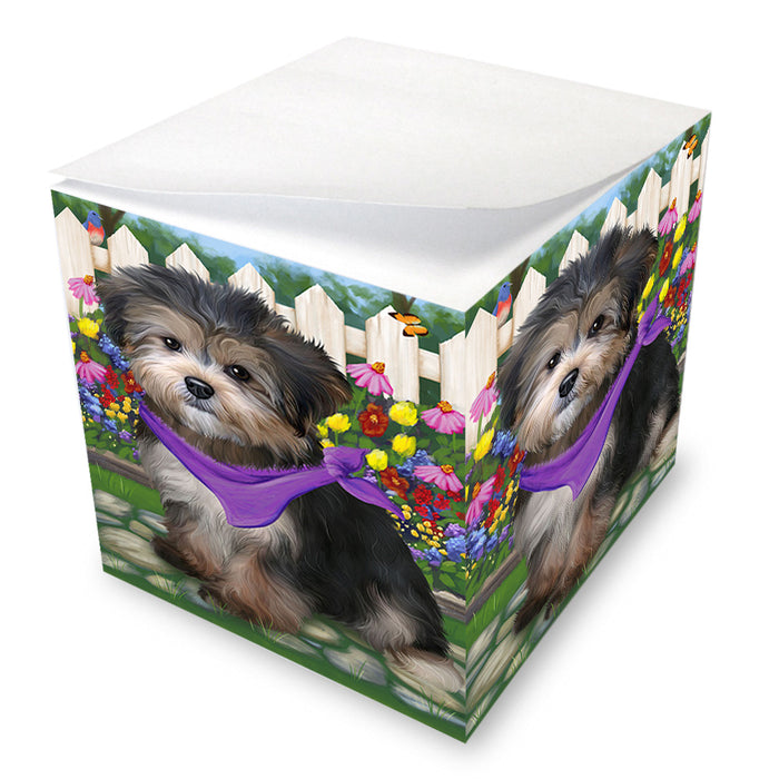 Spring Floral Yorkipoo Dog Note Cube NOC52283