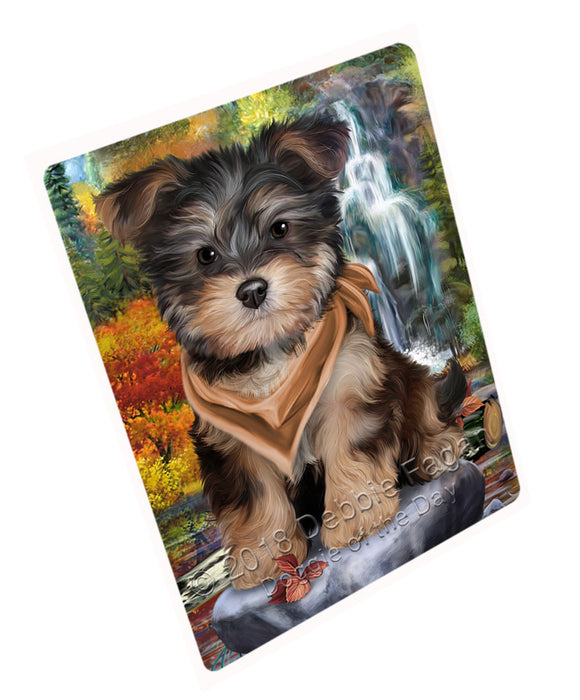 Scenic Waterfall Yorkipoo Dog Cutting Board C54594