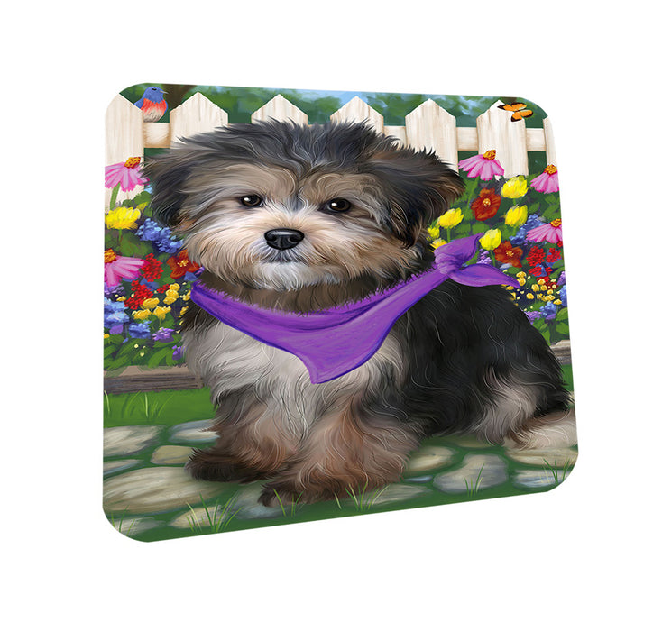 Spring Floral Yorkipoo Dog Coasters Set of 4 CST52149