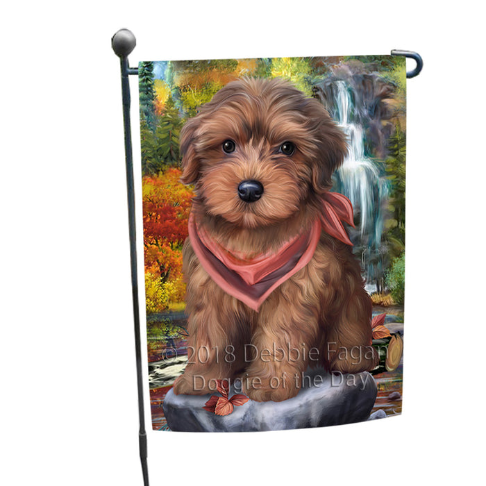 Scenic Waterfall Yorkipoo Dog Garden Flag GFLG50072