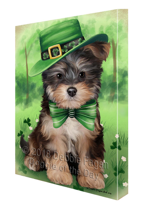 St. Patricks Day Irish Portrait Yorkipoo Dog Canvas Wall Art CVS59790