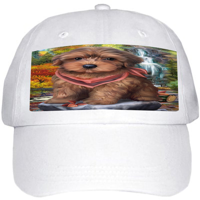 Scenic Waterfall Yorkipoo Dog Ball Hat Cap HAT54306