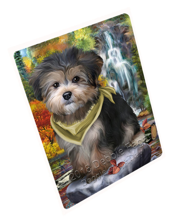 Scenic Waterfall Yorkipoo Dog Cutting Board C54600