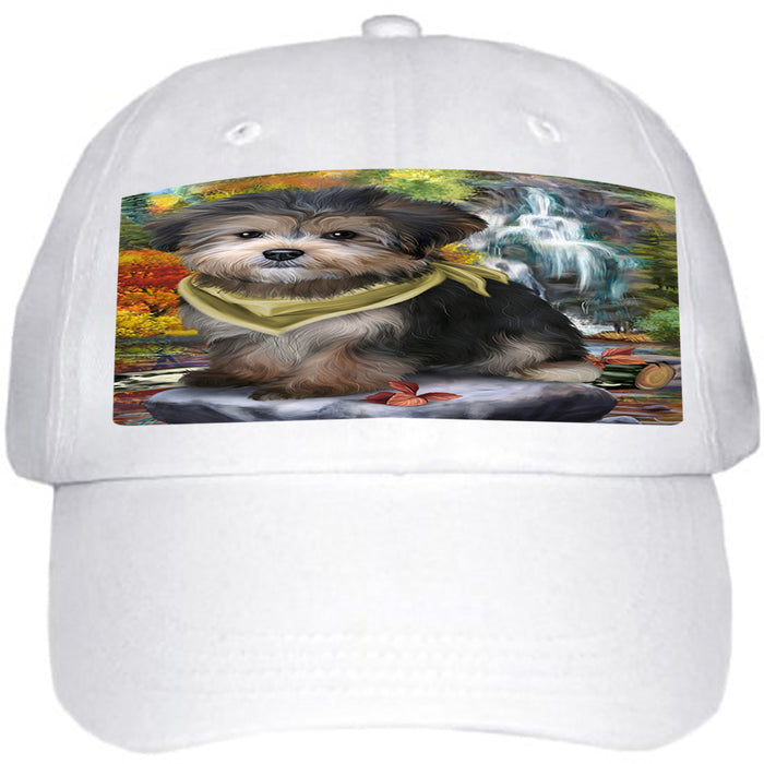 Scenic Waterfall Yorkipoo Dog Ball Hat Cap HAT54309