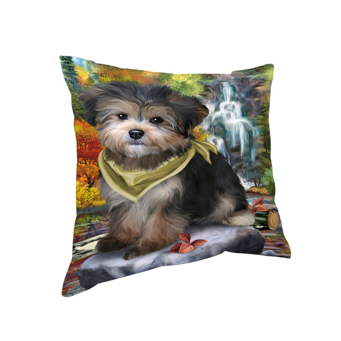 Scenic Waterfall Yorkipoo Dog Pillow PIL56832