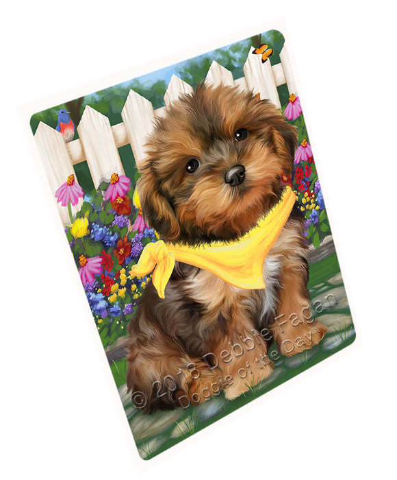 Spring Floral Yorkipoo Dog Cutting Board C54435
