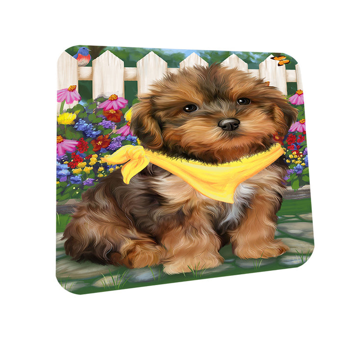 Spring Floral Yorkipoo Dog Coasters Set of 4 CST52151