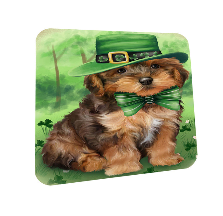St. Patricks Day Irish Portrait Yorkipoo Dog Coasters Set of 4 CST49393