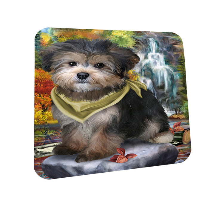 Scenic Waterfall Yorkipoo Dog Coasters Set of 4 CST50151