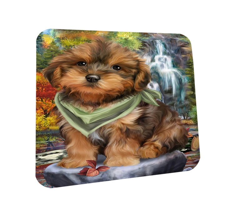 Scenic Waterfall Yorkipoo Dog Coasters Set of 4 CST50152