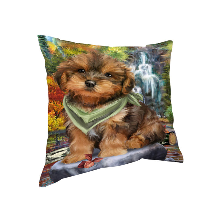 Scenic Waterfall Yorkipoo Dog Pillow PIL56836