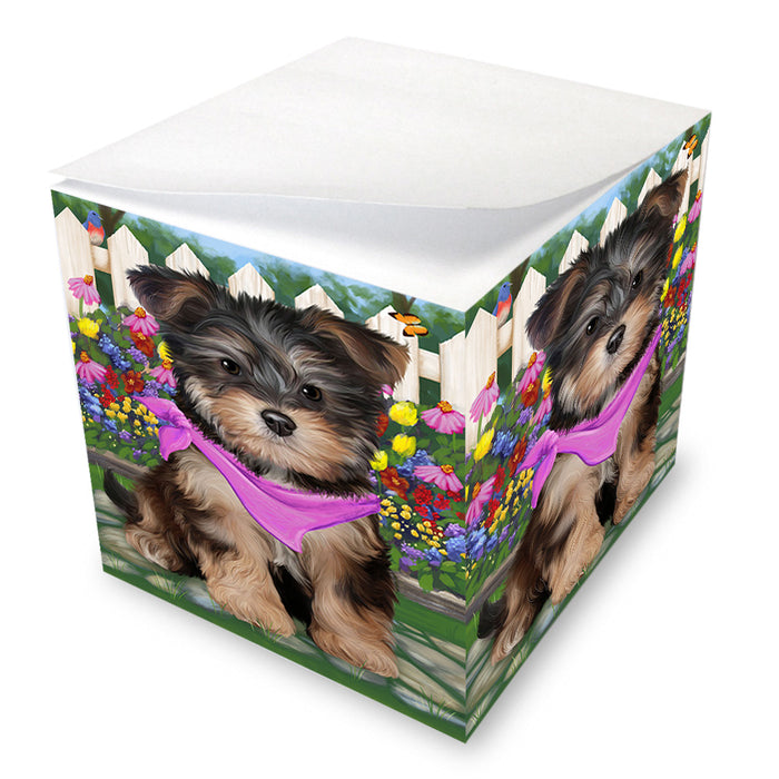 Spring Floral Yorkipoo Dog Note Cube NOC52286