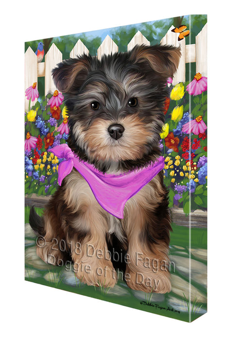 Spring Floral Yorkipoo Dog Canvas Wall Art CVS67462