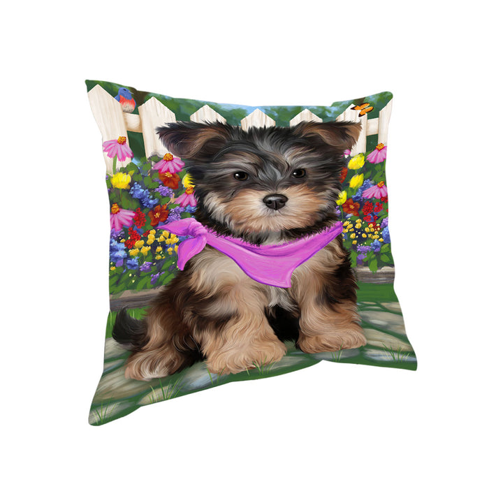 Spring Floral Yorkipoo Dog Pillow PIL56616