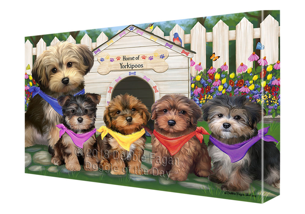 Spring Dog House Yorkipoos Dog Canvas Wall Art CVS67003