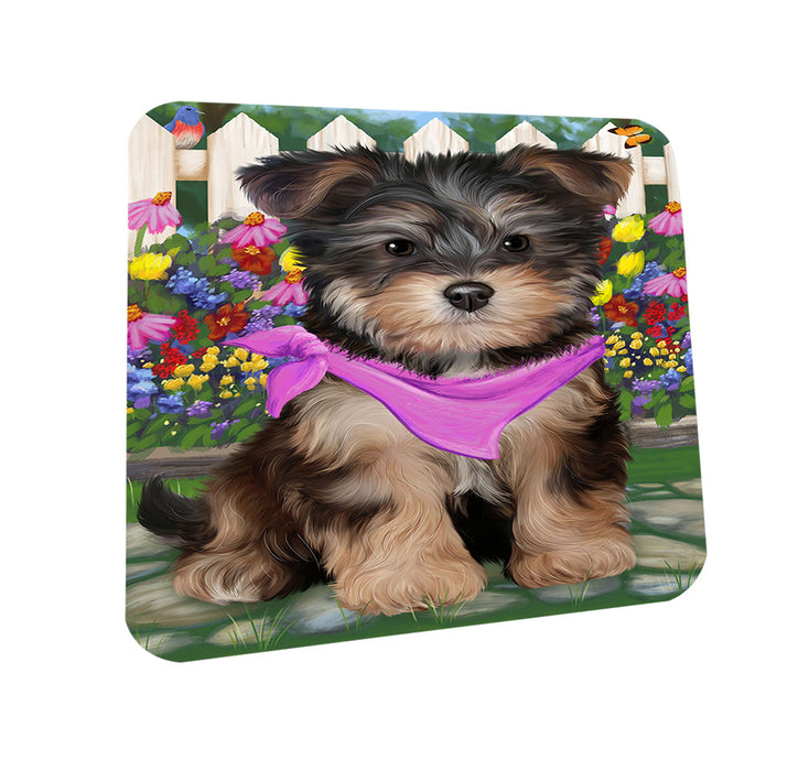 Spring Floral Yorkipoo Dog Coasters Set of 4 CST52152