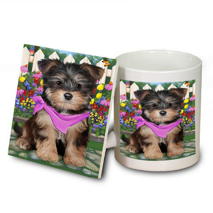 Spring Floral Yorkipoo Dog Mug and Coaster Set MUC52278