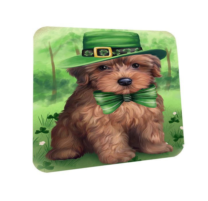 St. Patricks Day Irish Portrait Yorkipoo Dog Coasters Set of 4 CST49394