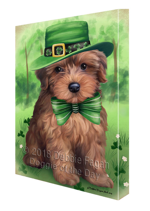 St. Patricks Day Irish Portrait Yorkipoo Dog Canvas Wall Art CVS59808