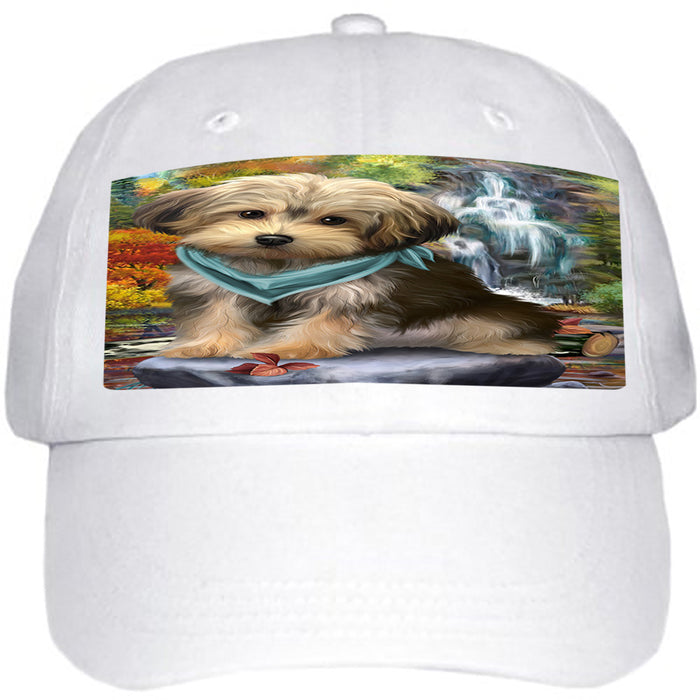 Scenic Waterfall Yorkipoo Dog Ball Hat Cap HAT54315