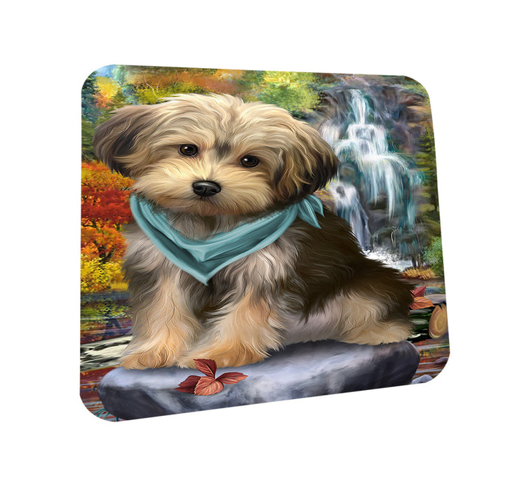 Scenic Waterfall Yorkipoo Dog Coasters Set of 4 CST50153