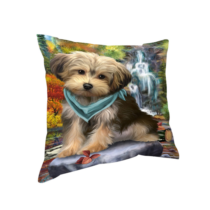 Scenic Waterfall Yorkipoo Dog Pillow PIL56840