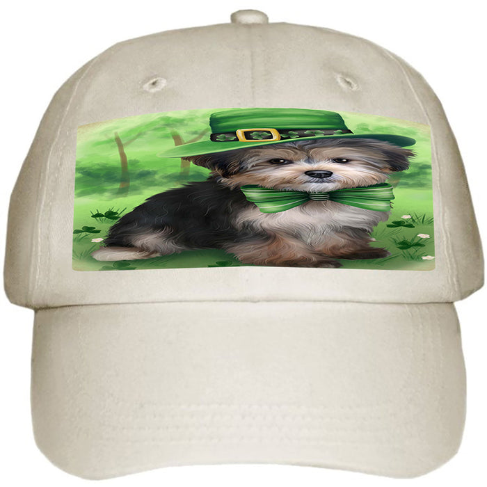 St. Patricks Day Irish Portrait Yorkipoo Dog Ball Hat Cap HAT52041