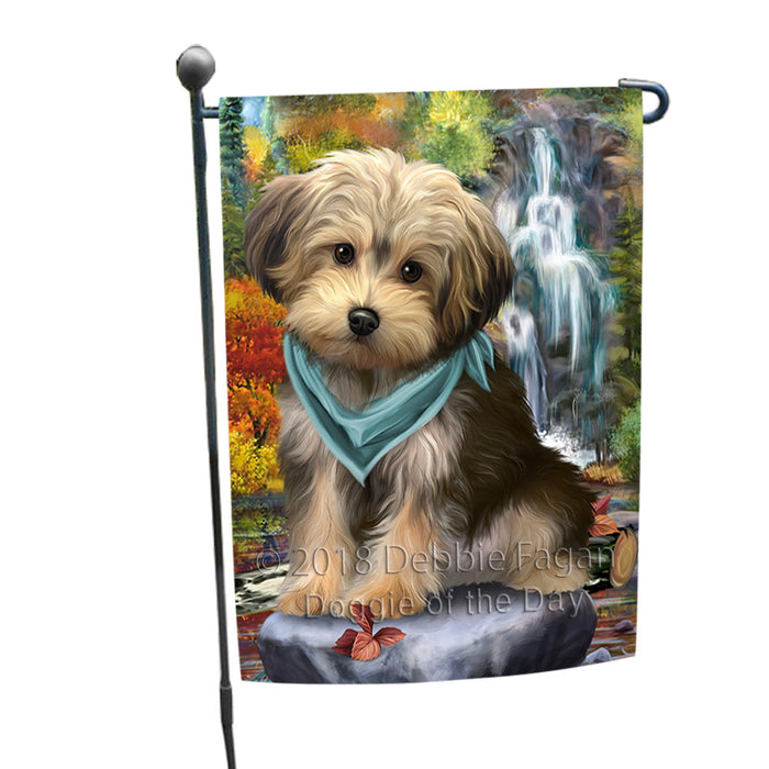 Scenic Waterfall Yorkipoo Dog Garden Flag GFLG50075