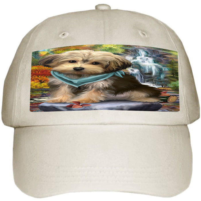 Scenic Waterfall Yorkipoo Dog Ball Hat Cap HAT54315