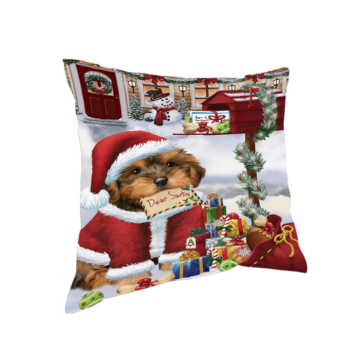 Yorkipoo Dog Dear Santa Letter Christmas Holiday Mailbox Pillow PIL70876