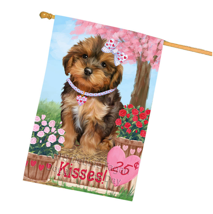 Rosie 25 Cent Kisses Yorkipoo Dog House Flag FLG56955