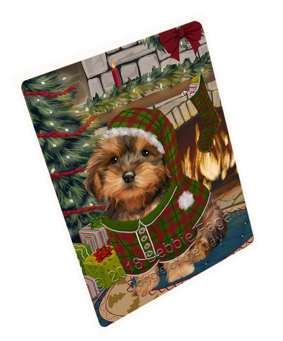 The Stocking was Hung Yorkipoo Dog Magnet MAG72135 (Small 5.5" x 4.25")