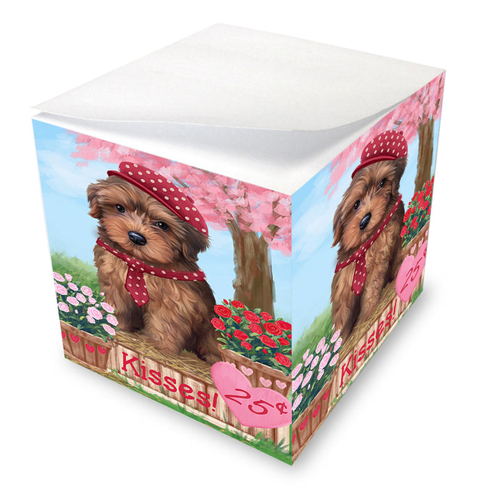 Rosie 25 Cent Kisses Yorkipoo Dog Note Cube NOC54344