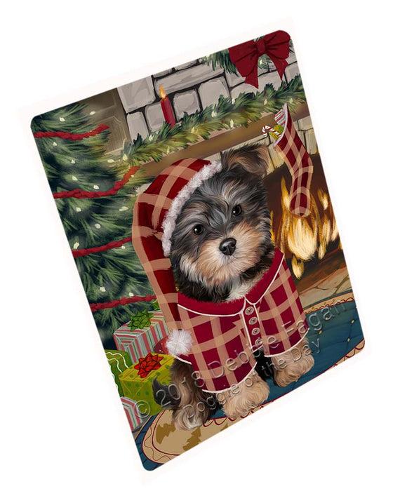 The Stocking was Hung Yorkipoo Dog Magnet MAG72138 (Small 5.5" x 4.25")