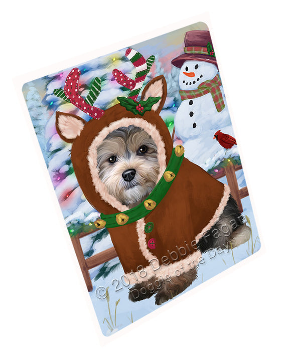 Christmas Gingerbread House Candyfest Yorkipoo Dog Magnet MAG74952 (Small 5.5" x 4.25")