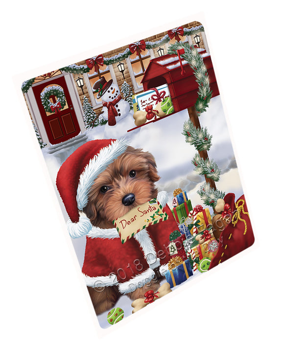 Yorkipoo Dog Dear Santa Letter Christmas Holiday Mailbox Large Refrigerator / Dishwasher Magnet RMAG82266