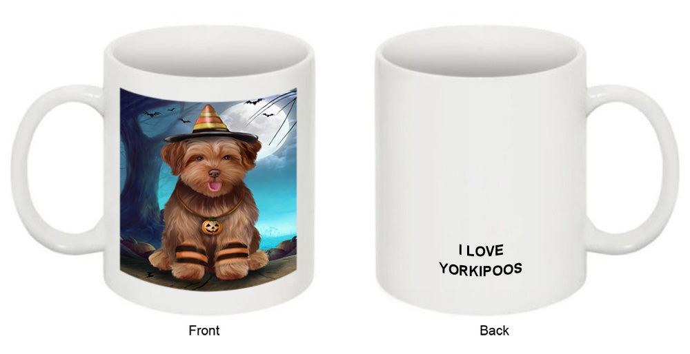Happy Halloween Trick or Treat Yorkipoo Dog Coffee Mug MUG49943