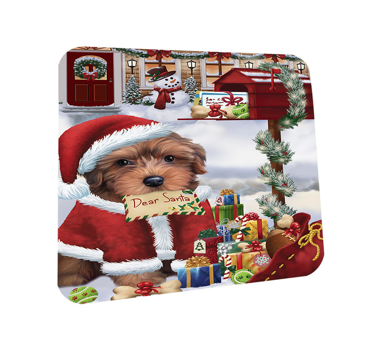 Yorkipoo Dog Dear Santa Letter Christmas Holiday Mailbox Coasters Set of 4 CST53522