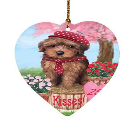 Rosie 25 Cent Kisses Yorkipoo Dog Heart Christmas Ornament HPOR56628