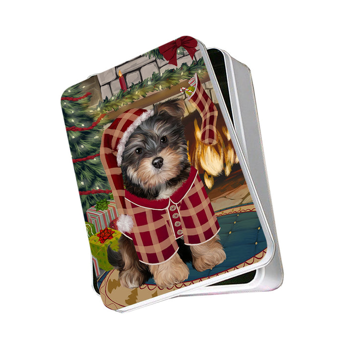 The Stocking was Hung Yorkipoo Dog Photo Storage Tin PITN55610