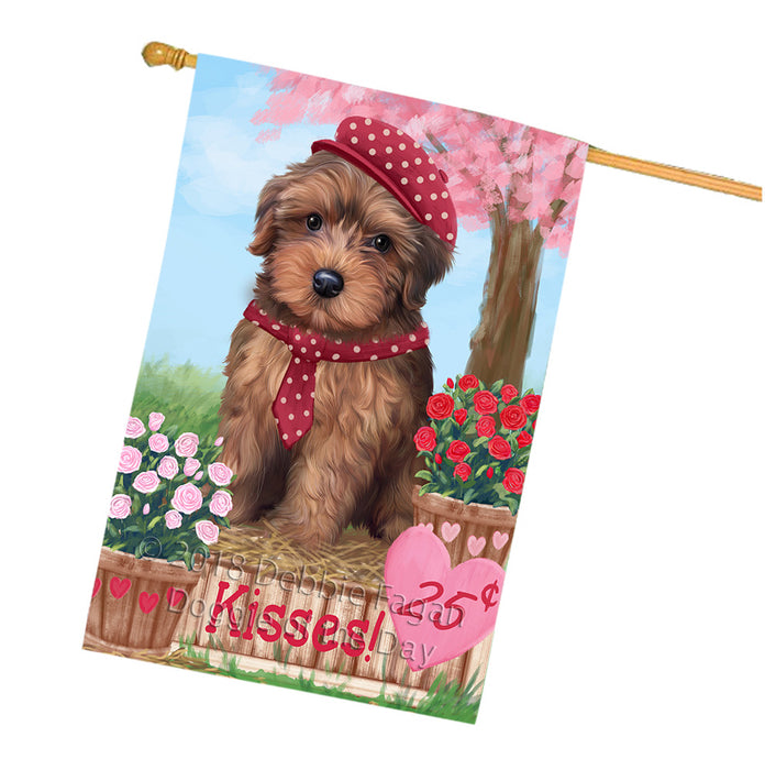 Rosie 25 Cent Kisses Yorkipoo Dog House Flag FLG56956