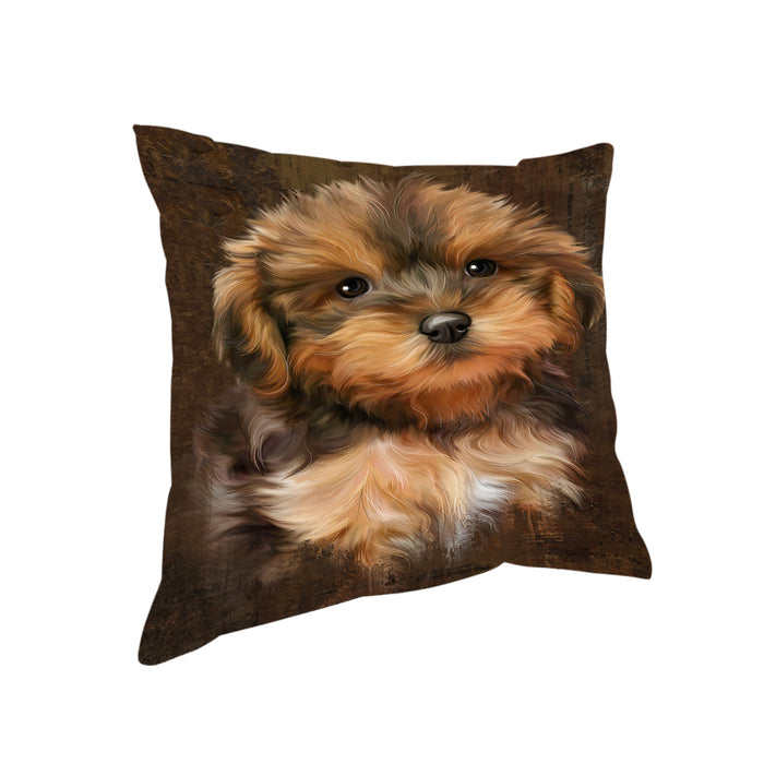 Rustic Yorkipoo Dog Pillow PIL74656