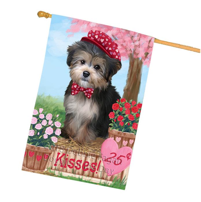 Rosie 25 Cent Kisses Yorkipoo Dog House Flag FLG56957