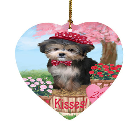 Rosie 25 Cent Kisses Yorkipoo Dog Heart Christmas Ornament HPOR56629