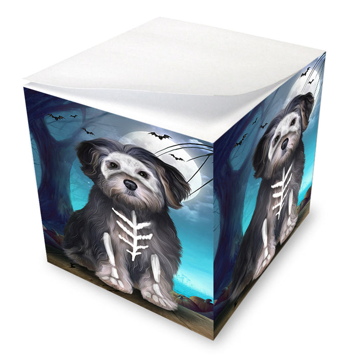 Happy Halloween Trick or Treat Yorkipoo Dog Note Cube NOC56192