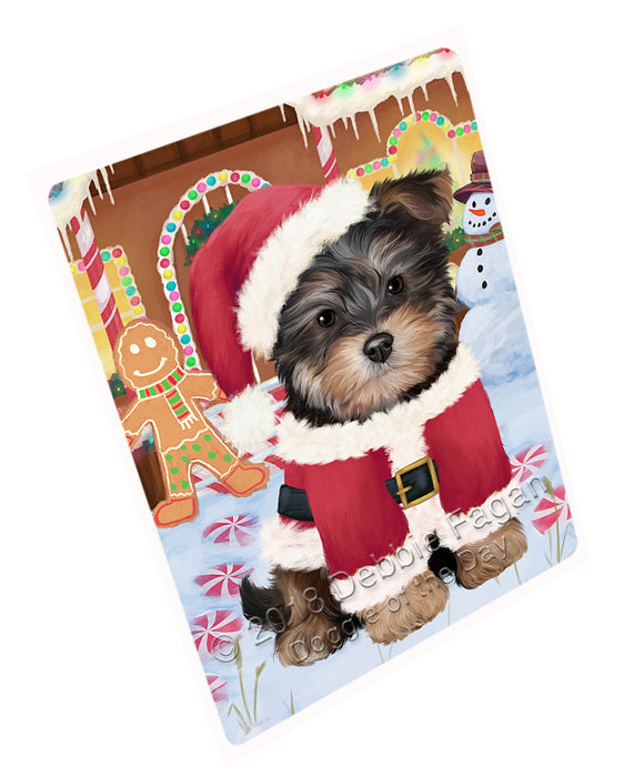Christmas Gingerbread House Candyfest Yorkipoo Dog Magnet MAG74955 (Small 5.5" x 4.25")