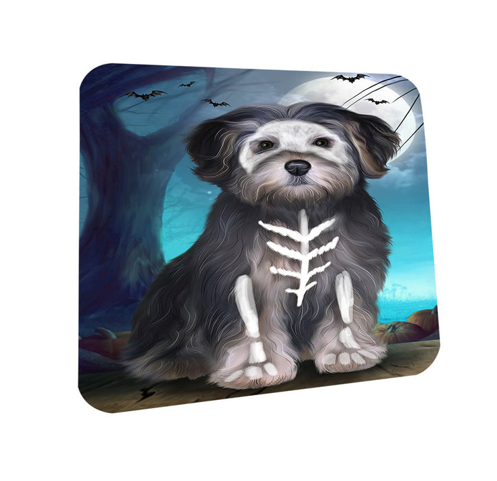 Happy Halloween Trick or Treat Yorkipoo Dog Coasters Set of 4 CST54504